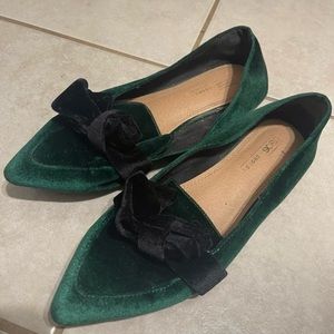 ASOS emerald green flats